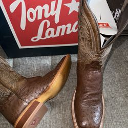 Men’s Tony Lama Square Toe Boots Size 8