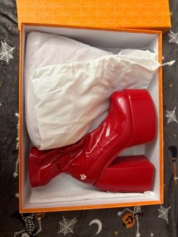 Discontinued Naked Wolfe Red Boots