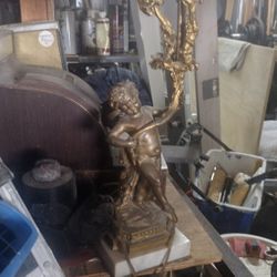 Vintage Lamp Solid Bronze