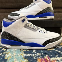 Size 13- Nike Air Jordan 3 Retro “Racer Blue”