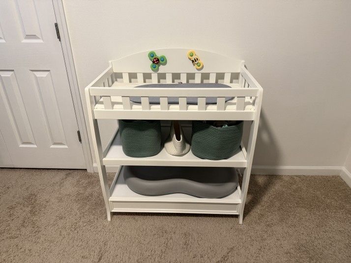 Delta Children Infant Changing Table with Pad, White
