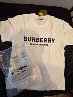 Burberry London England Logo T-Shirt White Size L