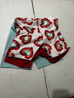 Tie-Dye Heart Print Biker Shorts