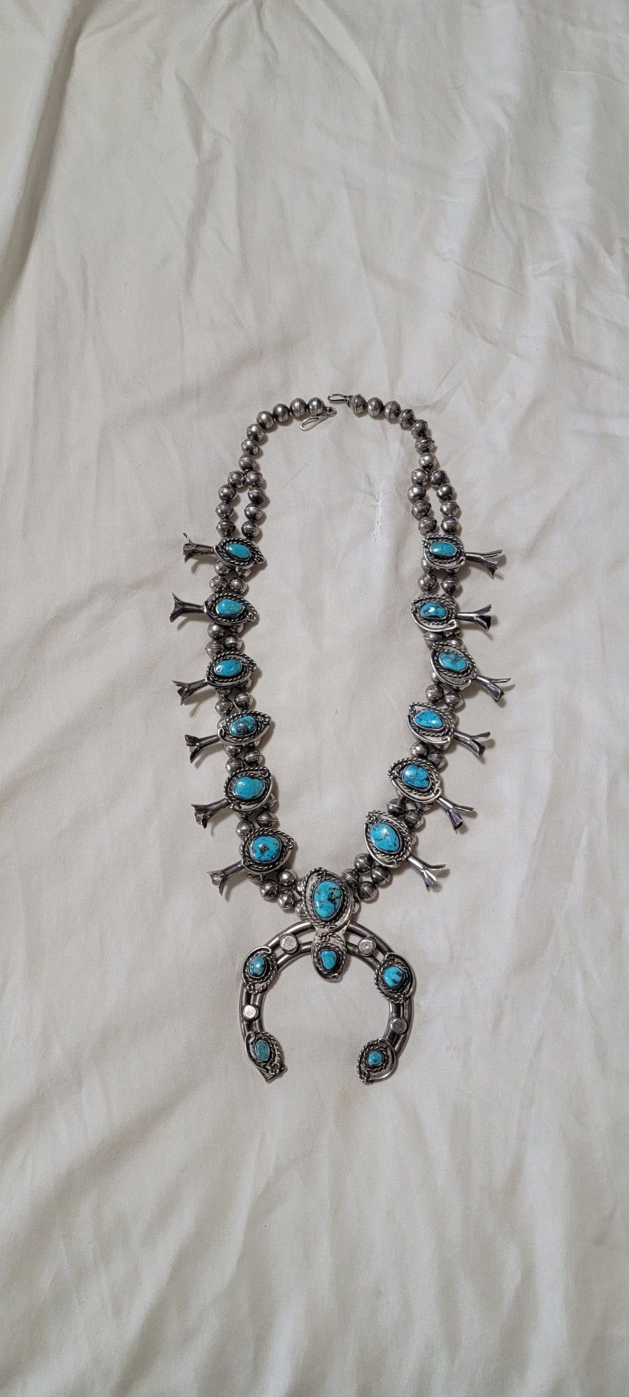 Navajo Vintage Squash Blossom Necklace