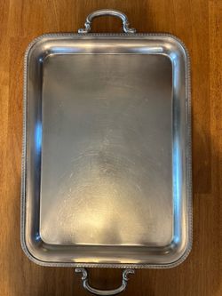 Vintage Large Handled Butler's Serving Tray (28.5" x 17" x 1")