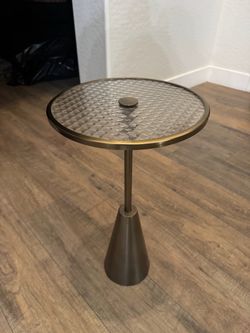 West Elm Gold + Glass Top End Table