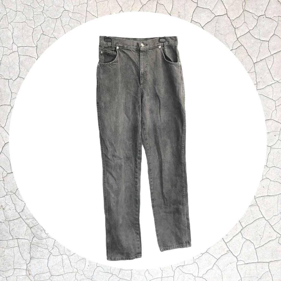 Cotler Vintage Dark Gray Faded Black Jeans Men 31x34 (Actual Waist 30)