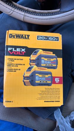 DeWalt flex volt 20 V 60 V max batteries, brand new inbox lithium brand