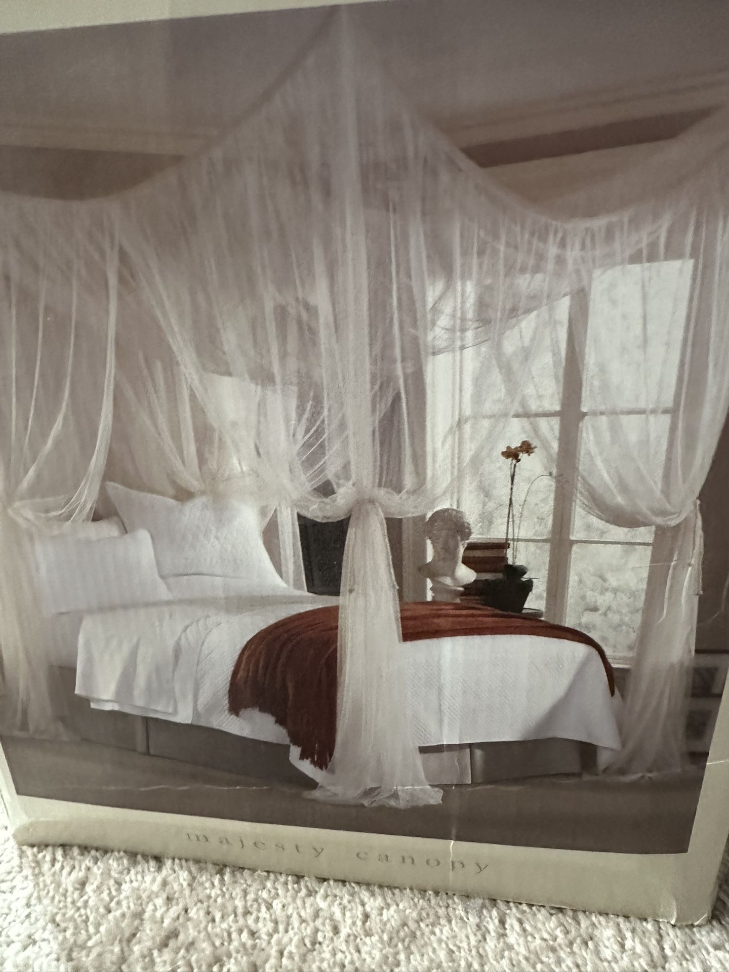 Elegant tropical style Bed Canopy, Mosquito Netting for Queen/King Bed Tent