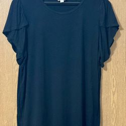 LuLaRoe Black XL Olive style Sleeve Tee