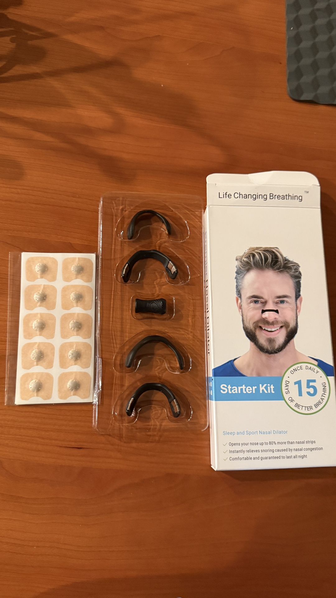 Identical to Intake Breathing Nasal Strip Starter Kit (15 Count, Black) - Boost Oxygen Intake, Reduce Snoring, Improve Sleep