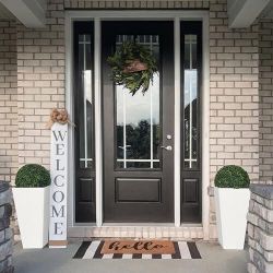 New Set of 2 White 24" Indoor/Outdoor Planters