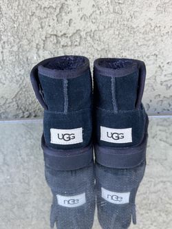 Kids Black Suede Mini Ankle Boots