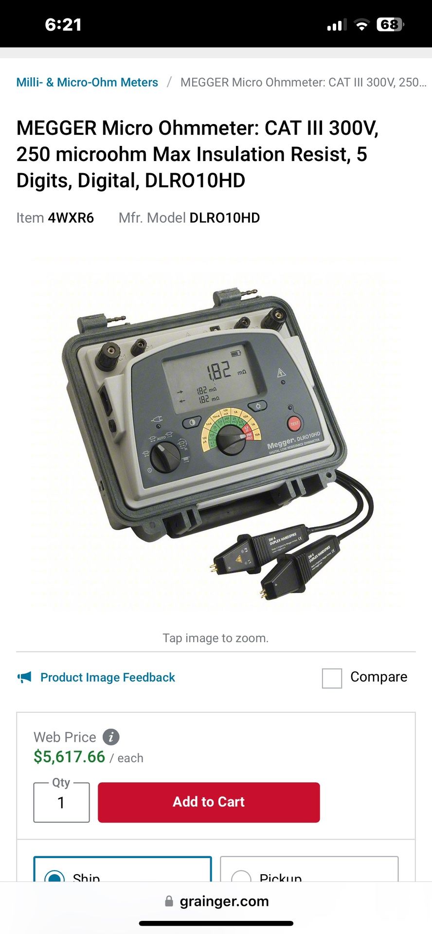 Megger Micro Ohmmeter DLRO10HD