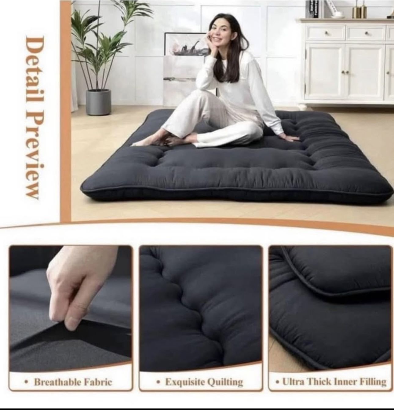 New! Futon / Camping mattress TWIN