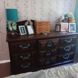 Dark Brown Dresser & Tall Chest