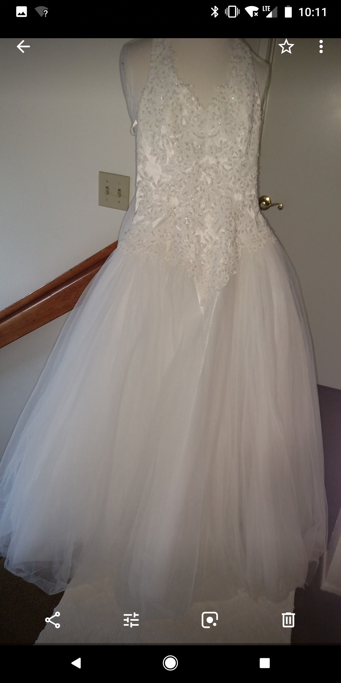 Strapless white wedding dress. Brand New size 10. By David Bridal