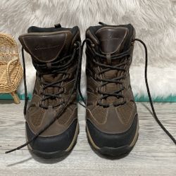Eddie Bauer Fairmont Brown Leather Waterproof Hiking Boots Shoes size 13 M