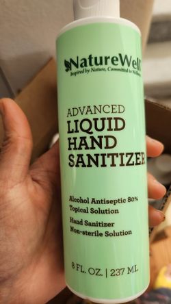 NatureWell Advanced Liquid Hand Sanitizer, 80% Alcohol 8oz

