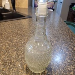 David Mogen 12" decorative bottle with stopper lid (empty) single (no label)