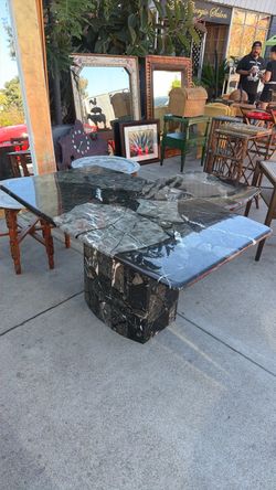Antique marble side table