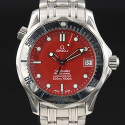 Vintage Omega Seamaster 36mm Red Dial Japan Exclusive Automatic Rare Marui