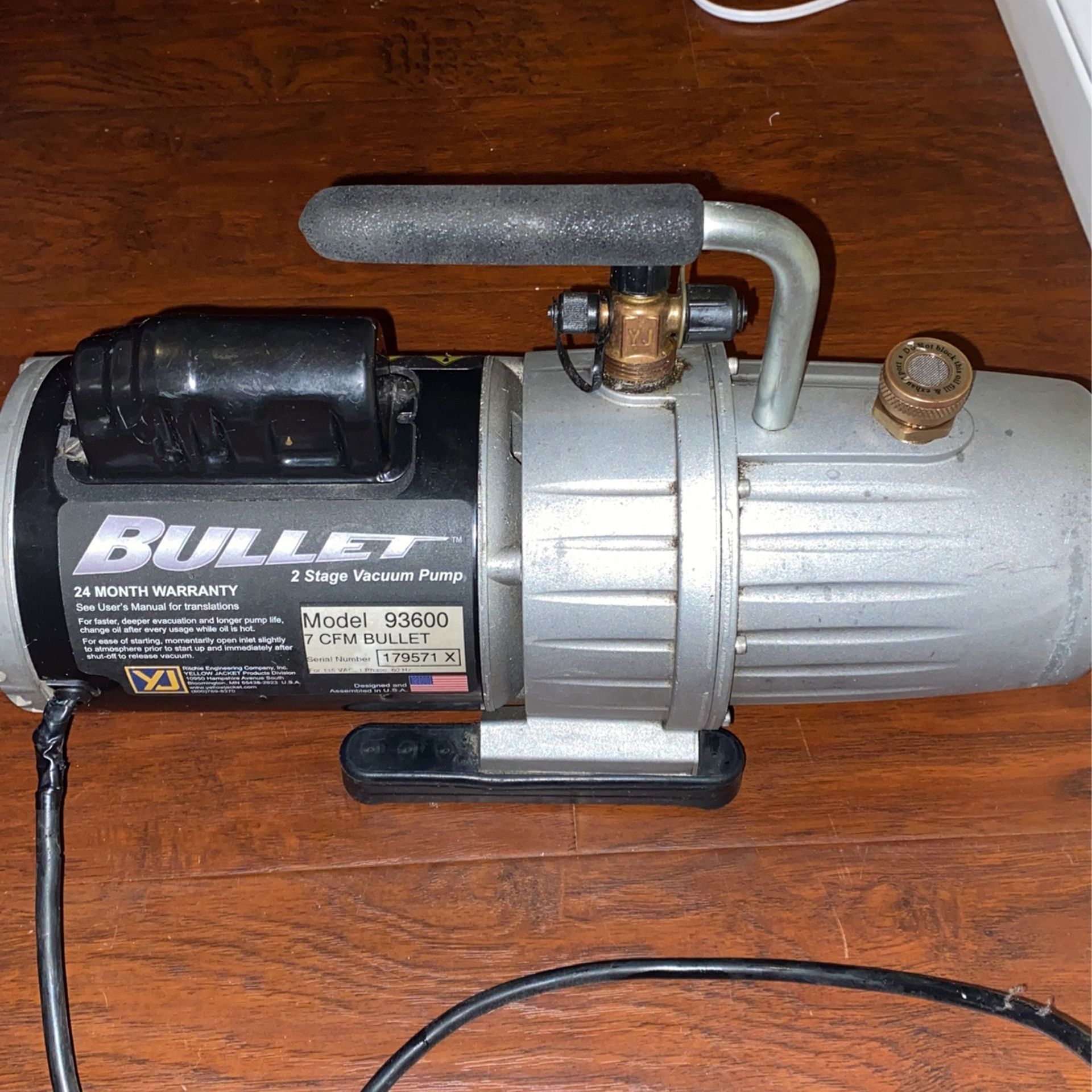 Yellow jacket Bullet 2 Vacuum pump for Sale in Anaheim, CA OfferUp