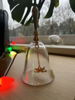 Antique Holiday Bell Kissing Doves