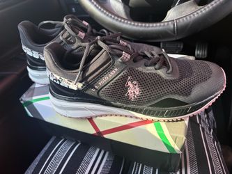 U.S. Polo Assn. Black and Pink Sneakers