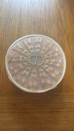 Dior Butterfly Embroidered Round Mesh Makeup Bag Limited