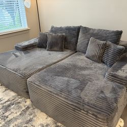 83.87" Sleeper Sofa With Dual Mattress