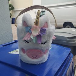 Unicorn Plush Easter Basket