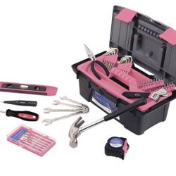 Apollo Tools DT9773P 53-Piece Tool Kit with Box Pink