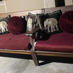 3 Wood Bench In Very Good Condition ,  
