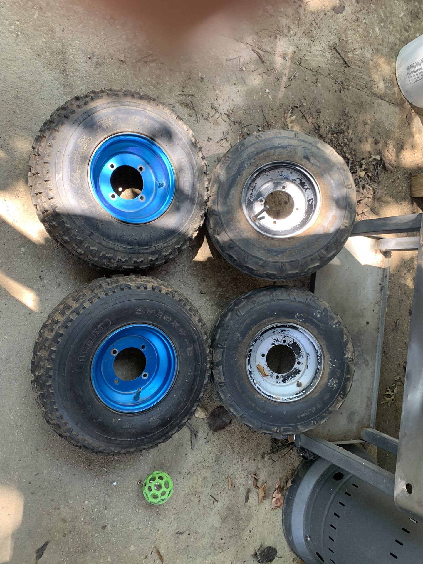 Four wheeler rims and tires 