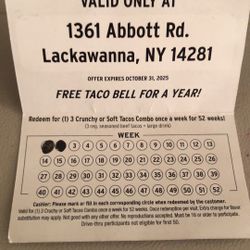 free taco bell for a year