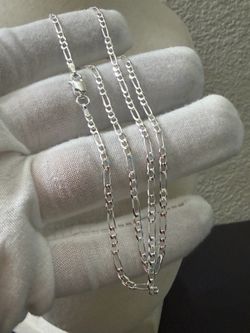 18 inch 2.5mm - 925 Sterling Silver Figaro Chain