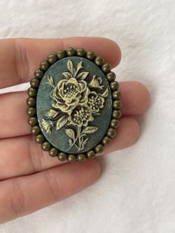 Cameo Brooch Handmade Vintage Style Jewelry