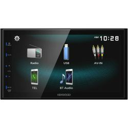 KENWOOD DMX125BT 6.8 Inch LCD Touchscreen Digital Media Car Stereo, Bluetooth Audio and Hands Free Calling, Double Din, USB, Rear Camera Input, AM/FM 