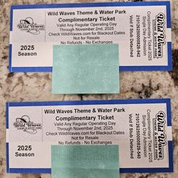 Wild Waves Tickets x2