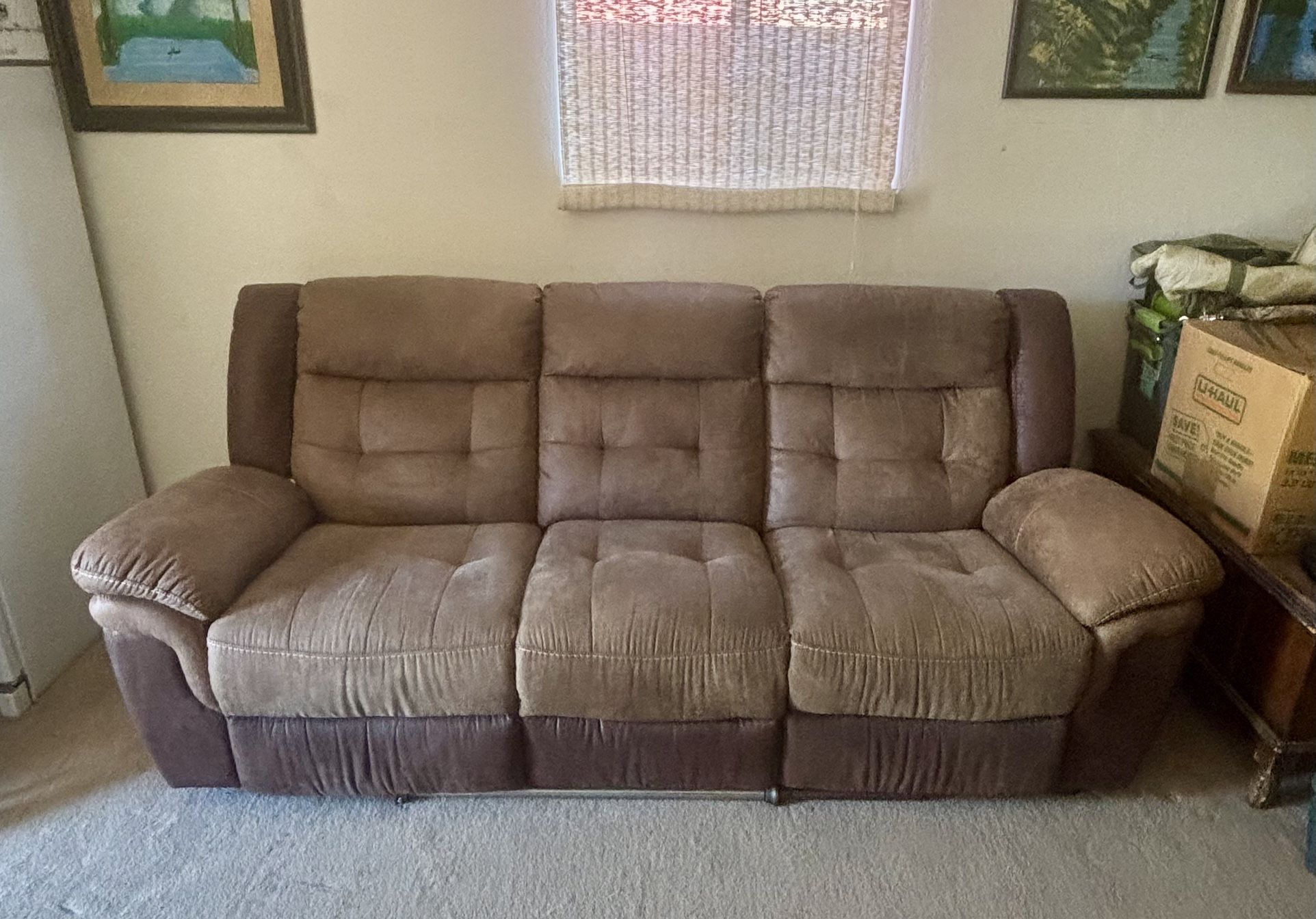 Dual Manual Reclining Couch