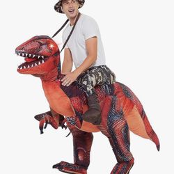Inflatable Dinosaur Costume Adult or Kid Halloween Costume Women Man Funny Blow up Costume for Halloween Party Cosplay