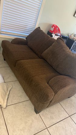 Brown couches