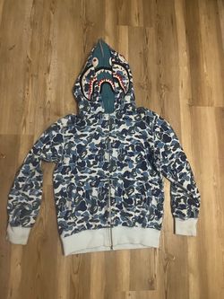 BAPE Shark Full-Zip Hoodie Blue Camo