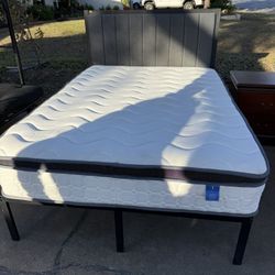 Full Size Bed Frame With Mattress 