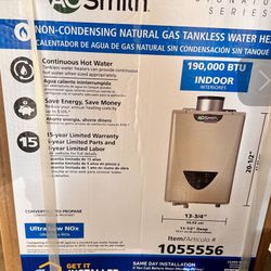 AO Smith Tankless Water Heaters Indoor 190,000 BTU