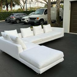 🛋️ Sofá/Couch Sectional - Off-White - Linen - Delivery Available 🚛
