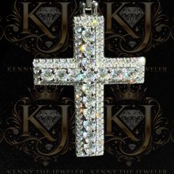 VVS Moissanite Cross Pendant 925 Silver