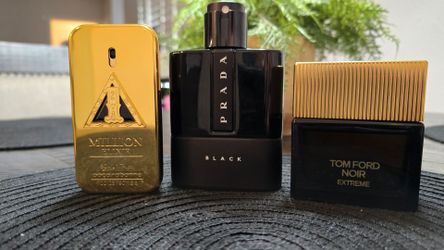 Prada Black , 1 million Elixir, Tom Ford Noir Extreme