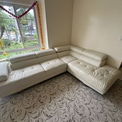 White L Shaped Couch